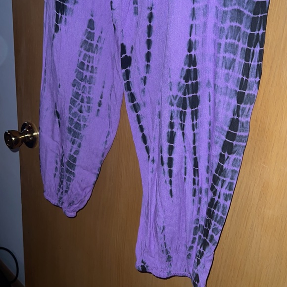 Woman’s Purple Bohemian Tie-dye Pants SIZE XL - Picture 7 of 8